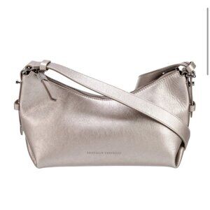 Brunello Cucinelli Monilli Shoulder bag - Metallic Pewter